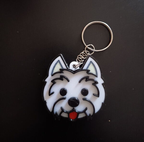 West Highland Terrier nøglering