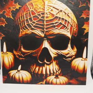 Halloween Hueforge Dekoration Scull & Candles